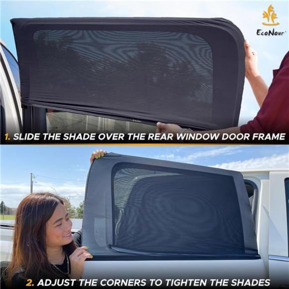 Car Side Window Sun Shade (Pack of 2)|Stretchable & Breathable Car WindowScreens - Picture 6 of 6